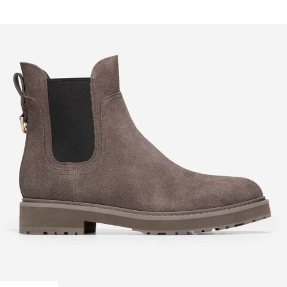 Cole Haan Greenwich Waterproof Bootie, Gray/Brown, Size 8.5